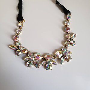 J Crew Aurora Borealis Ribbon Choker Necklace